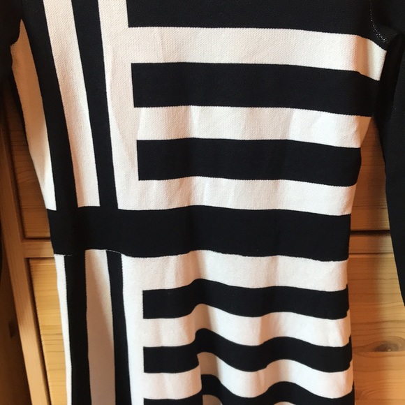 Eliza J Black and White Striped Dress Size Medium - Picture 4 of 8